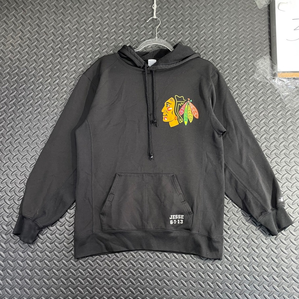 Chicago Black‎ Hawks Badger Sport Lowell Center Pullover Hoodie Sweater Men's M